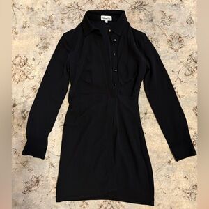 Sleek Black Long Sleeve Dress